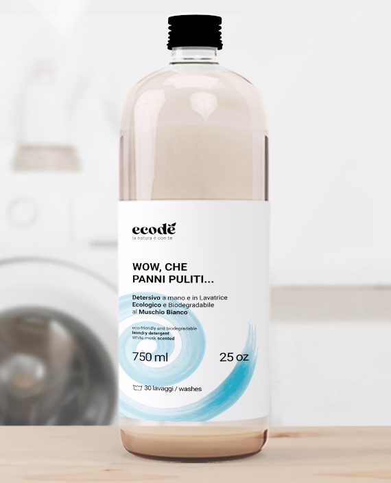 detersivo ecologico bucato a mano e in lavatrice muschio bianco