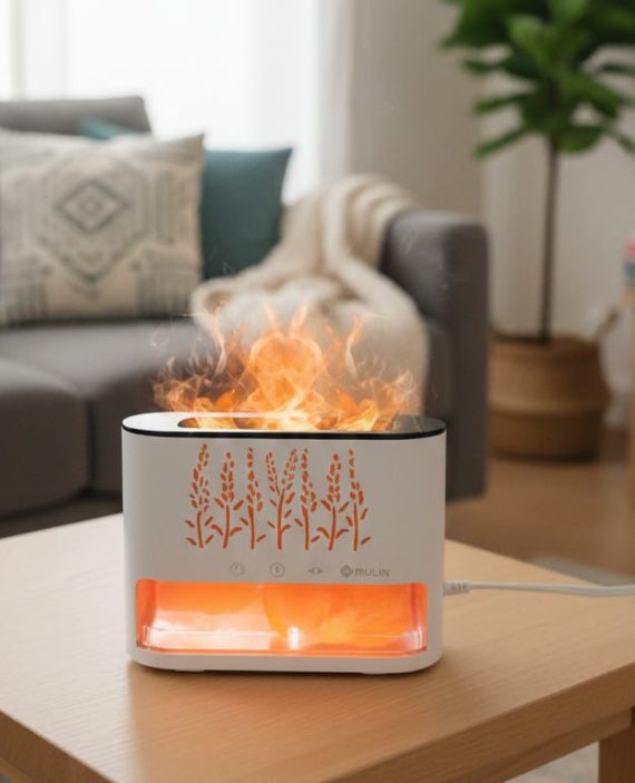 diffusore elettrico a forma di caminetto colore bianco